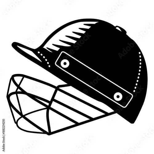 Cricket helmet filled stroke