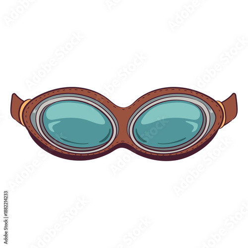 Retro motorcycle goggles illustration