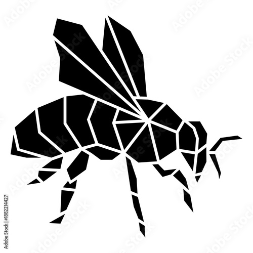 Simple cut out polygonal bee