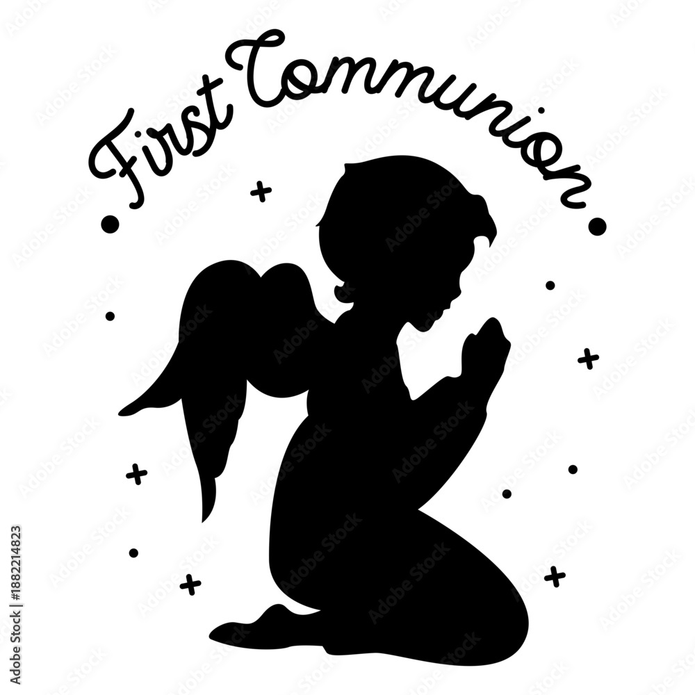 Fototapeta premium Communion Angel silhouette