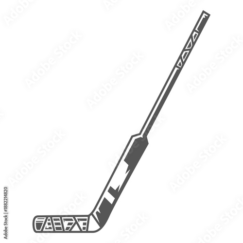 Flat side hockey stick