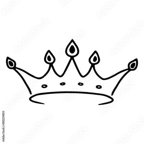 Traditional crown simple doodle