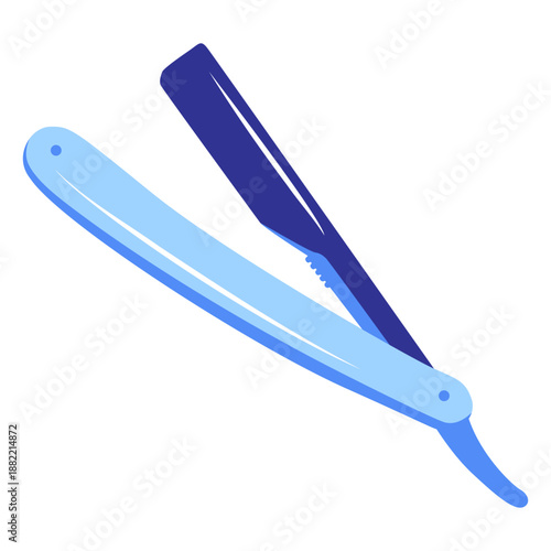 Simple flat straight razor