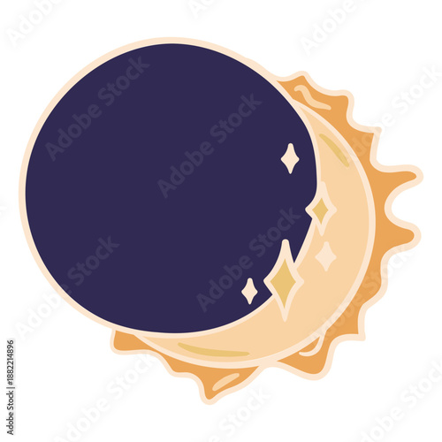 Sun and moon eclipse