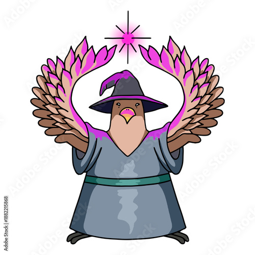 Wizard pigeon color stroke
