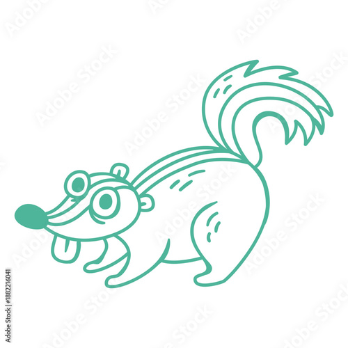 Cartoon squirrel animal