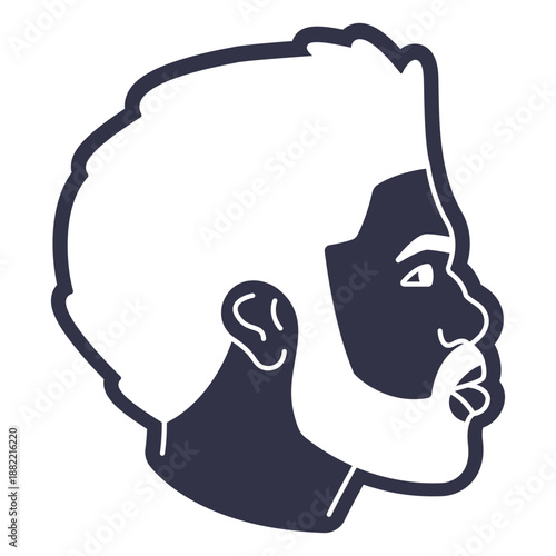 Male short haircut cut out