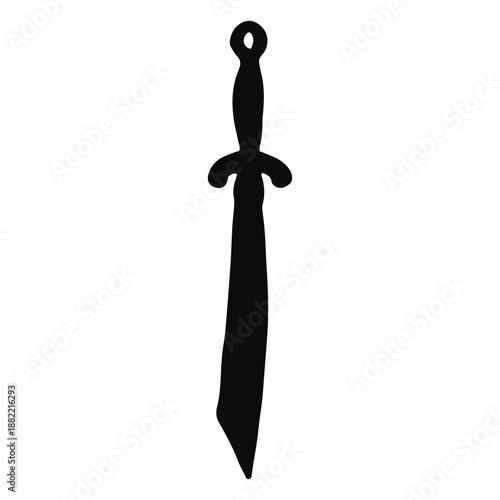 Machete style sword silhouette
