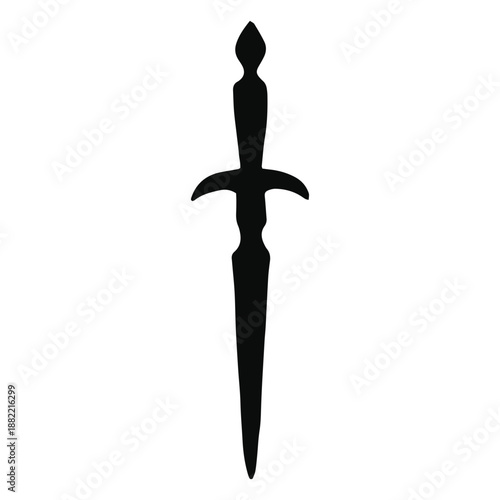 Simple straight dagger silhouette