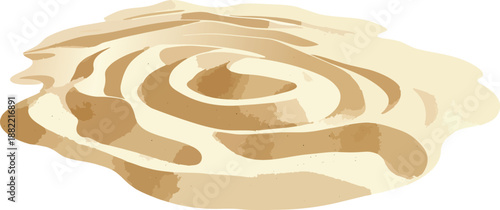 Wind Shaped Sand Ripple Patterns Creating Natural Rhythmic Texture and Organic Landscape Surface for Minimal Design and Environmental Concepts