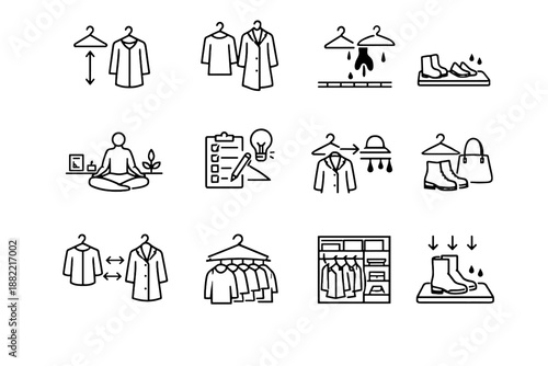 Vector long planning coat logic zone focus length calm consideration icon icons