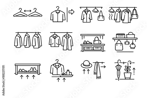 Vector focus logic generation icon organization overlap coats between spacing airflow image