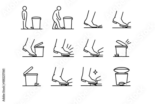 Focus generation simple silhouette foot zone image reach icon vector precision effortless