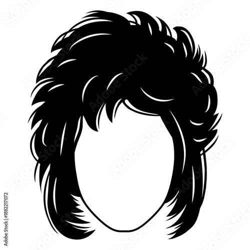 80's woman hairstyle cut out