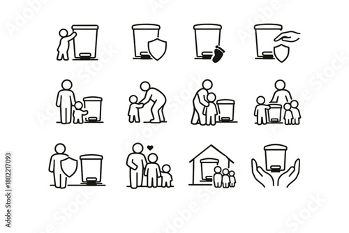 Calm small image icon generation simple silhouette pedal vector near protection placement