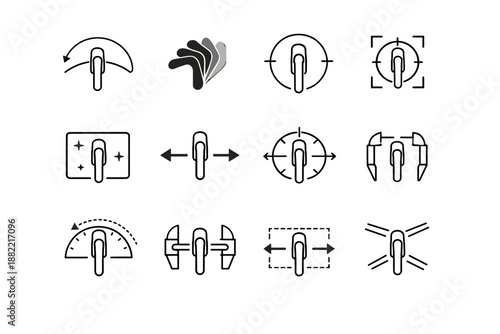 Simple icon rotation clearance generation logic calm image swing vector arc unobstructed