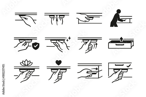 Icon grip pulling focus vector logic handle safe silhouette usage image generation