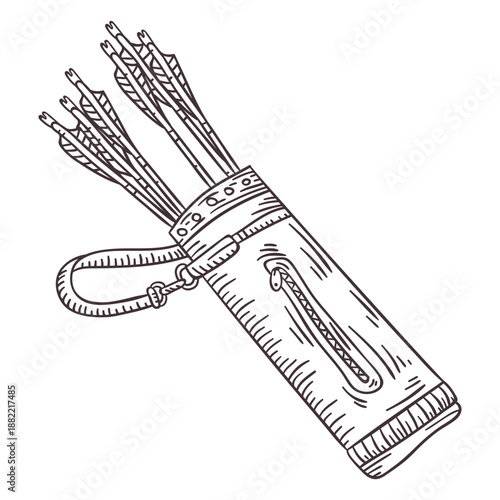 Arrow container quiver stroke