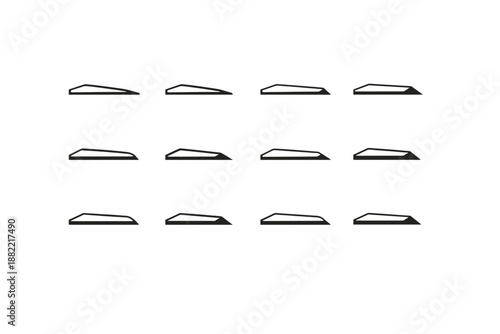 Focus steep balance vector comparison image simple generation slope silhouettes shallow calm