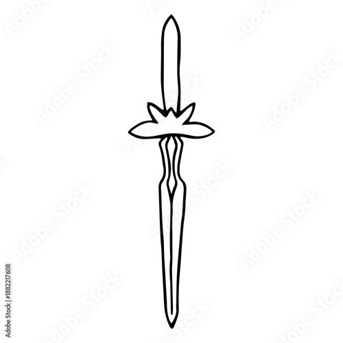 Simple thin sword stroke