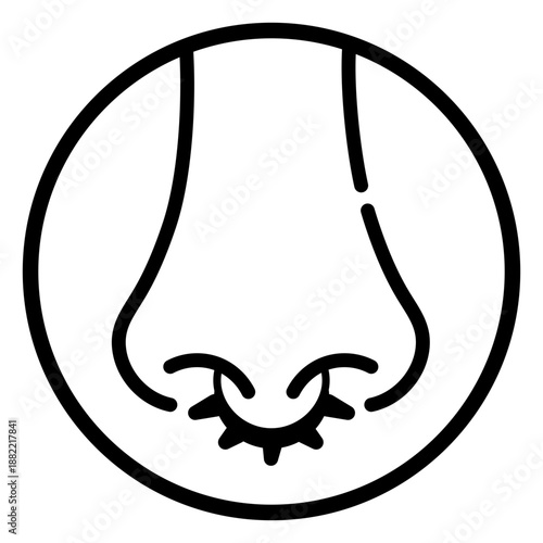 Septum piercing stroke