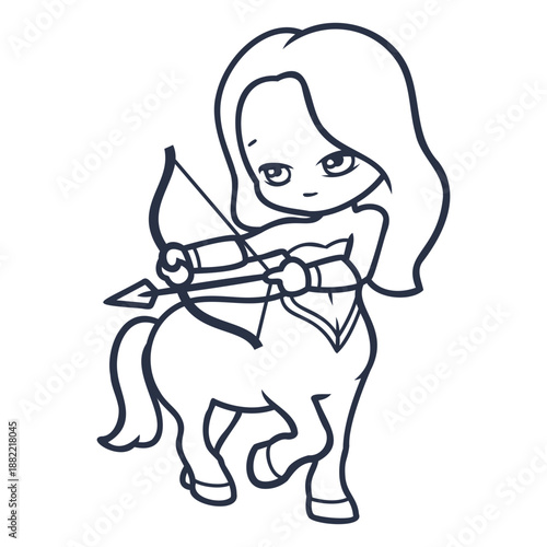 Chibi centaur girl stroke