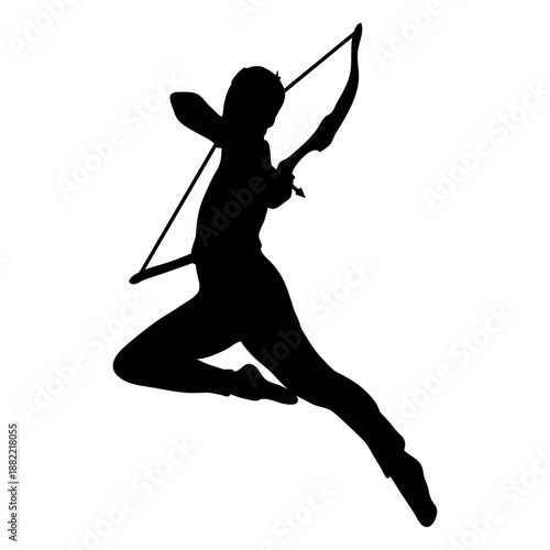 Archer dynamic pose silhouette