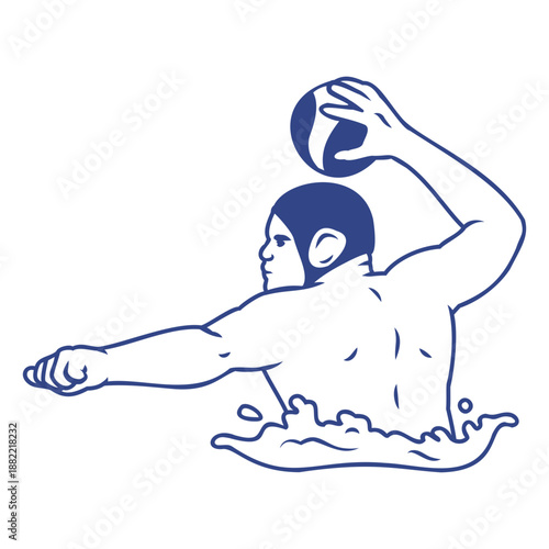 Waterpolo sport player male