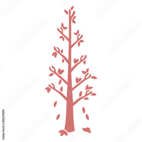 Fall botanic tree icon