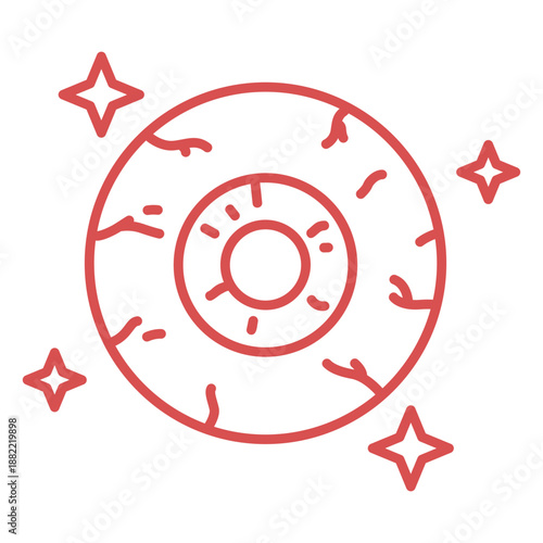 Pink human eye stroke