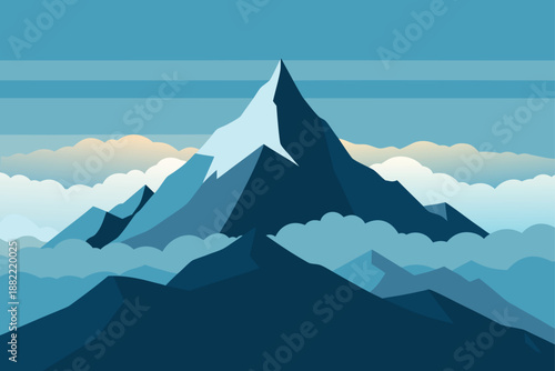 Mountain Ridge Above Sea Of Clouds