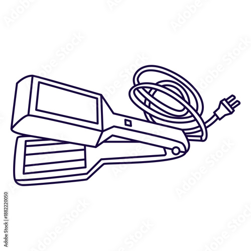 Hair straightening iron stroke