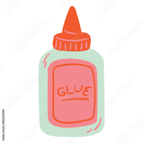 Semi flat glue bottle