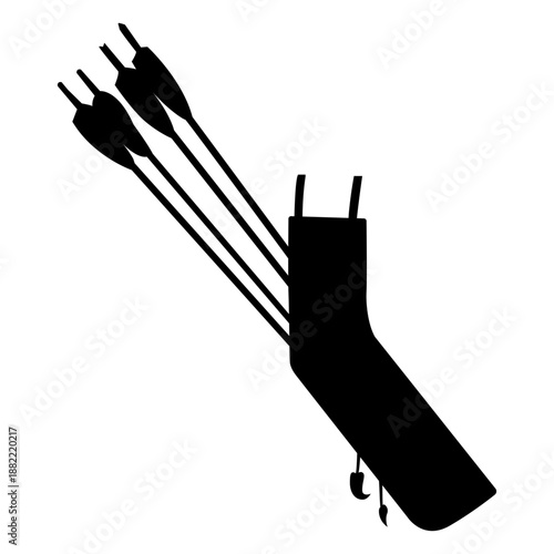 Archery bow arrow silhouette