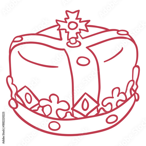 Prom king crown stroke