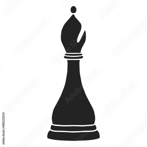 Bishop simple chess piece cut out