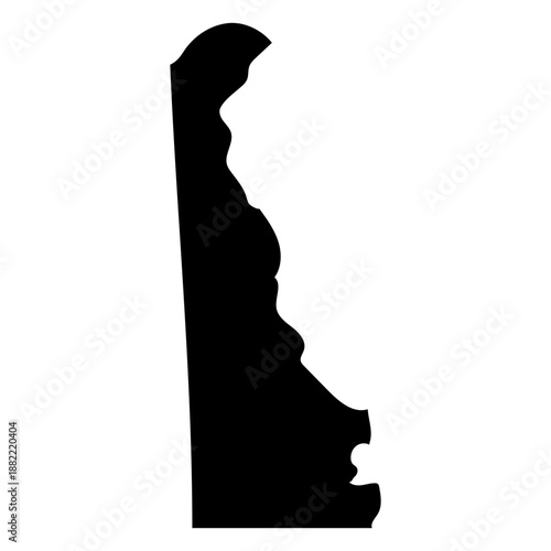 Delaware usa map silhouette