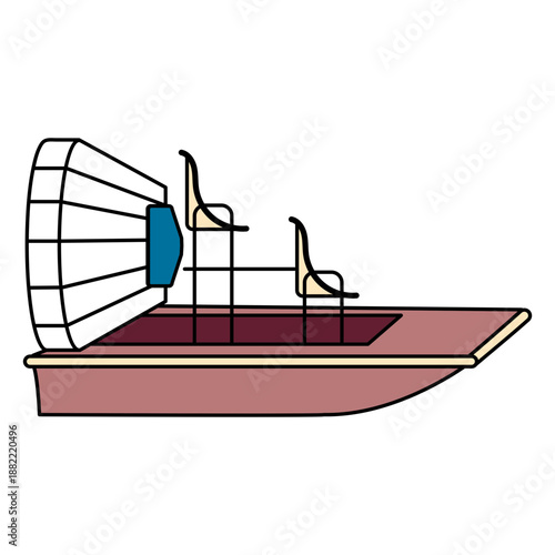 Airboat water activity boat