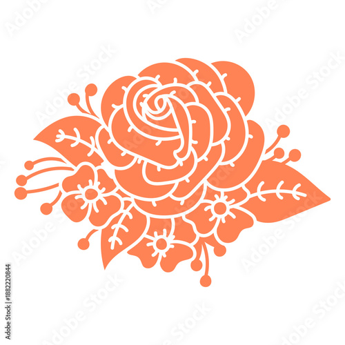 Flowers arrangement cut out