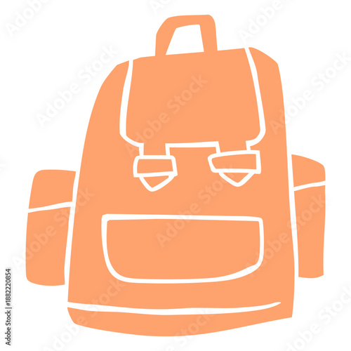 Pink schoolbag cut out