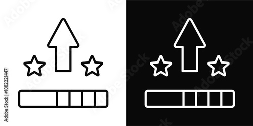 Upgrade Icon White And Black Background Style