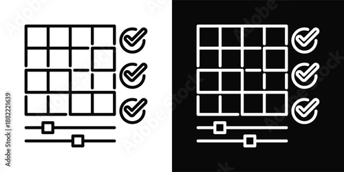 Standardization Icon White And Black Background Style