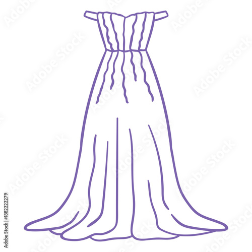 Long prom dress stroke