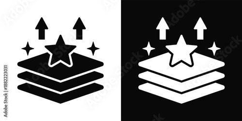 Enhancement Icon White And Black Background Style