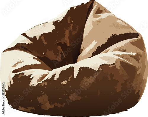 Tactile Felt Fabric Texture of Bean Bag Highlighting Soft Surface and Subtle Shadow Depth for Interior Design