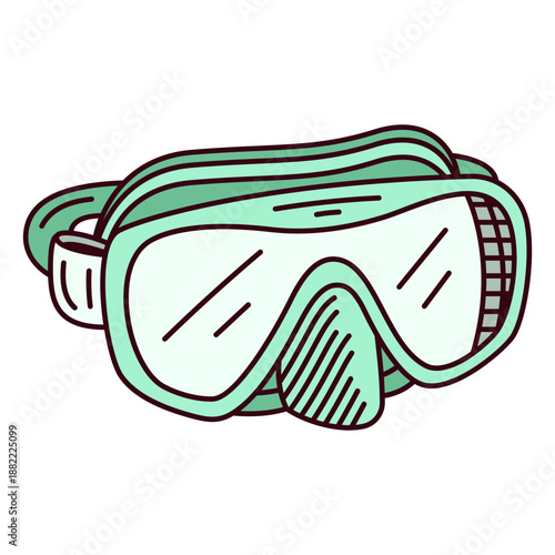 Colored swimming mask