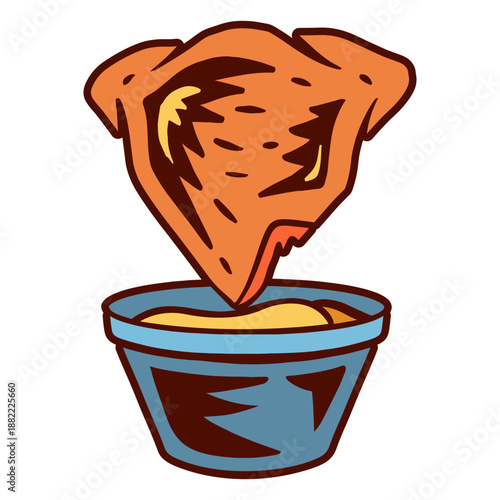 Chicken nugget and dip