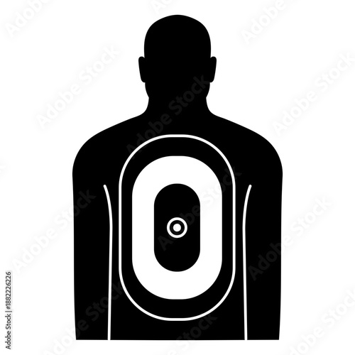 Target filled stroke man