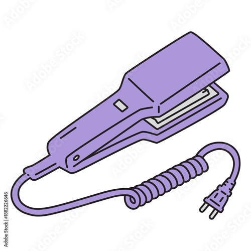 Hair straightener color stroke 80s