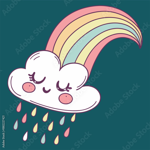 a single colorful leaf branch natural flow 1 isolated on white background